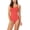 Coral Red, variant on Women's Athletic Training Adjustable Strap One Piece Swimsuit Swimwear Bathing Suit Black 38/Large
