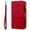 Red, variant on Dteck for iPhone 16 Pro Wallet Case, 2 In 1 Detachable Protective Phone Case Women Men Kickstand flip Cover Wrist Strap Zipper Credit Card Holder Slots for iPhone 16 Pro,Rosegold