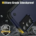 thumbnail image 6 of ELEHOLD Rugged Case for Samsung Galaxy A14 5G,Hybrid Military Grade Drop Protection Built-in Hidden Kickstand Shockproof Armor Cover for Samsung A14 5G, Navyblue, 6 of 7