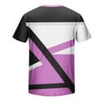 thumbnail image 5 of Penkiiy Mens T Shirt Casual Shorts Sleeves Round Neck Pullover Trendy 3D Printed Sports Fitness Blouse Plus Size Tops 4XL Purple, 5 of 5