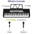 thumbnail image 3 of Juiluna Keyboard Piano, 61 Key Electric Piano Keyboard for Beginners and Kids, with Microphone, Power Supply, Built In Speakers, Portable Keyboard Teaching for Best Birthday or Christmas Gift, 3 of 6