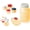 Yellow, variant on Comfify Mason Jar Ceramic Measuring Cups & Spoons Set with Spoon Rest, 9-Piece, Yellow