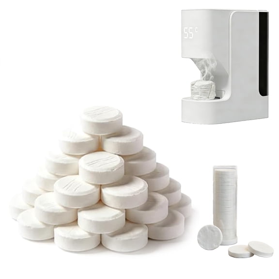 Compressed Towels Refill for Hot Towel Dispenser – 20 Pack Disposable Face Towel Tablets, Instant Expand Soft Towels Compatible with Hot Towel Machine for Spa, Barber & Skincare Use