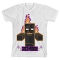 thumbnail image 5 of Minecraft Orange Pixel Zombie with Fire Youth Boys White T-Shirt-XL, 5 of 7