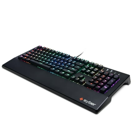 CyberPowerPC - Syber K1 Wired Mechanical Kontact Red Switch Keyboard with RGB Back Lighting - Black