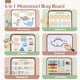 thumbnail image 2 of Busy Board hahaland Montessori para niños pequeños de 2 a 4 años, dinosaurios, 2 of 8