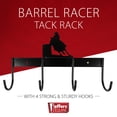 thumbnail image 3 of Jeffers Wall Mount 4 Hook Horse Tack Rack, Barrel Racer - Black Metal Organizer for Bridles Halters, Reins, Lead Ropes, Stable, Garage, Farmhouse, 3 of 7