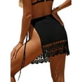 thumbnail image 4 of Womens Crochet Cover Up Skirt Knitted Mini Short Beach Cover Ups Summer Swim Bikini Coverups, 4 of 10
