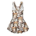 thumbnail image 5 of COEQINE Swim Dress for Girls, One Piece Swimsuit Scoop U-Neckline Wide Straps Swimwear Attached Skirt, Playful Bathing Suit for 6-7 Year Olds, Easy Care, Lovely Cat Print, 5 of 8