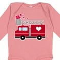 thumbnail image 4 of Inktastic Valentine's Day Red Firetruck with Pink Hearts Boys or Girls Long Sleeve Baby Bodysuit, 4 of 5