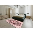 thumbnail image 5 of Ahgly Company Machine Washable Indoor Square Transitional Light Rose Pink Area Rugs, 7' Square, 5 of 7