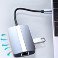 thumbnail image 4 of 5-EN-1 USB C Hub Tipo-C Estación de acoplamiento Adaptador multipuerto Lector de tarjetas Carevas  Concentrador USB C, 4 of 7