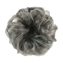 LHWEN Wavy Curly Messy Hair Extensions Donut Hair Synthetic Ponytail Extensions Scrunchies for Women Easy to and Maintain Use Wide-Toothed Comb When Dry Keep Moisturized with Leave-In Conditioner