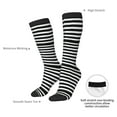 thumbnail image 4 of Naloa Black And White Stripes Thigh High Socks Extra Long Stretchy Sock Women Over Knee High Opaque Stocking Daily Wear, 4 of 6