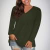 2#Army Green(V-Neck)