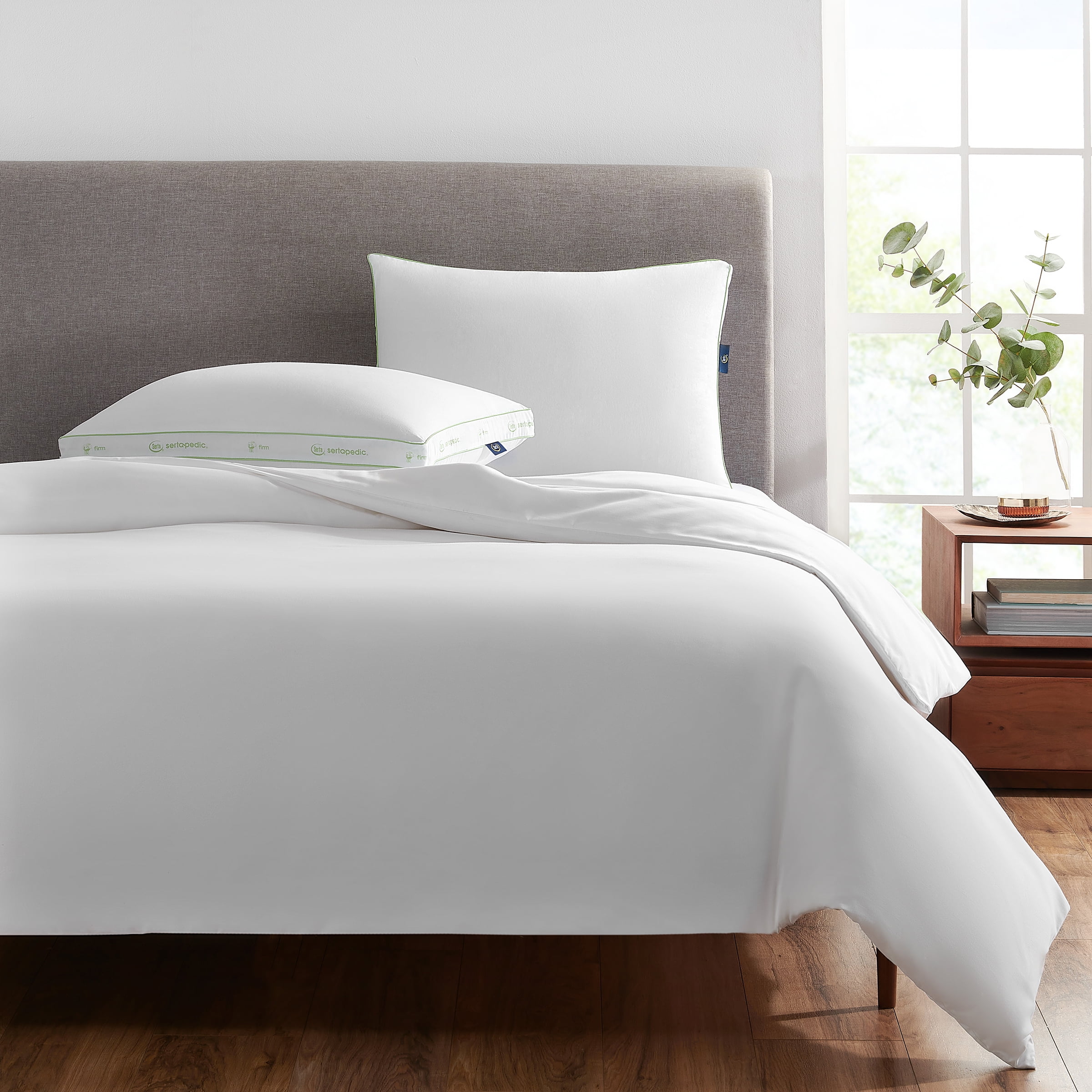 Sertapedic Firm Bed Pillow, Standard/Queen, 2 Pack