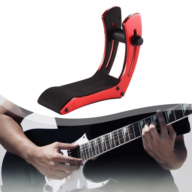 BELOVING Repose-Guitare Électrique Antidérapant Repose-Pieds pour Musicien de Performance en Direct Rouge