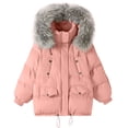 thumbnail image 5 of Womens Winter Fashion Coats Color Blocked With Long Sleeves And Zippered Pockets Outerwear Jacket S-XL, 5 of 5