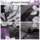 thumbnail image 4 of Juego de edredón Luxudecor Floral Queen, tamaño queen, 7 piezas, morado, 4 of 6