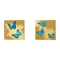 thumbnail image 1 of Cerulean Butterfly by Joanna Charlotte Canvas Art Set of 2 14 inch X 14 inch Each, 1 of 1