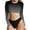 Black, variant on Ohufall Women's Gradient Swimsuit Rash Guard Long Sleeve Two Piece Swimsuit Crop Top Bikini Bottoms Bathing Suit
