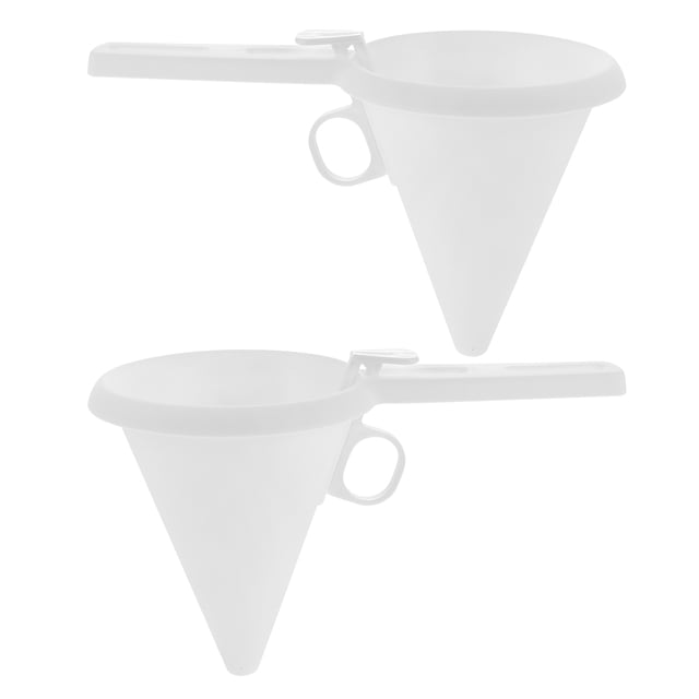 BRIGHTFUFU Embudo dispensador de masa de pastelería con embudo para glaseado de chocolate de mano de 2 piezas para hornear