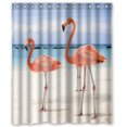 thumbnail image 1 of ABPHQTO the Graceful Flamingo Cortina de ducha Cortina de ducha impermeable 150x180 cm, 1 of 2