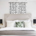 thumbnail image 3 of Grey Christmas Kitchen Curtains Window Panels, Winter Snowman Xmas Snowflakes Stripes Insulated Window Treatment Curtain, Grommet Curtains for Bedroom/Living Room/Bathroom, 2 Piece 42"Wx54"L, 3 of 8