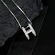 thumbnail image 5 of Collar geométrico colgante hermoso y elegante diseño en forma de H brillante collar colgante accesorios de joyería para mujeres colgante único (sin cadena), 5 of 5