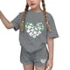thumbnail image 1 of Vestido de manga corta para niños Día de San Patricio impreso de dos piezas Conjunto de cuello redondo con pantalones cortos, blusa de manga corta, 1 of 6
