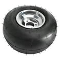 thumbnail image 4 of 2pcs 5'' Go Kart Tires and Wheels Front 10x4.50-5 Slick Tires Rim, 10x4.50x5 Tubeless Racer Tire Smooth Tread Tires with 17T Wheel Hubs for Racing Drift Cart Quad ATV Drift Trike Mowers, 4 of 9