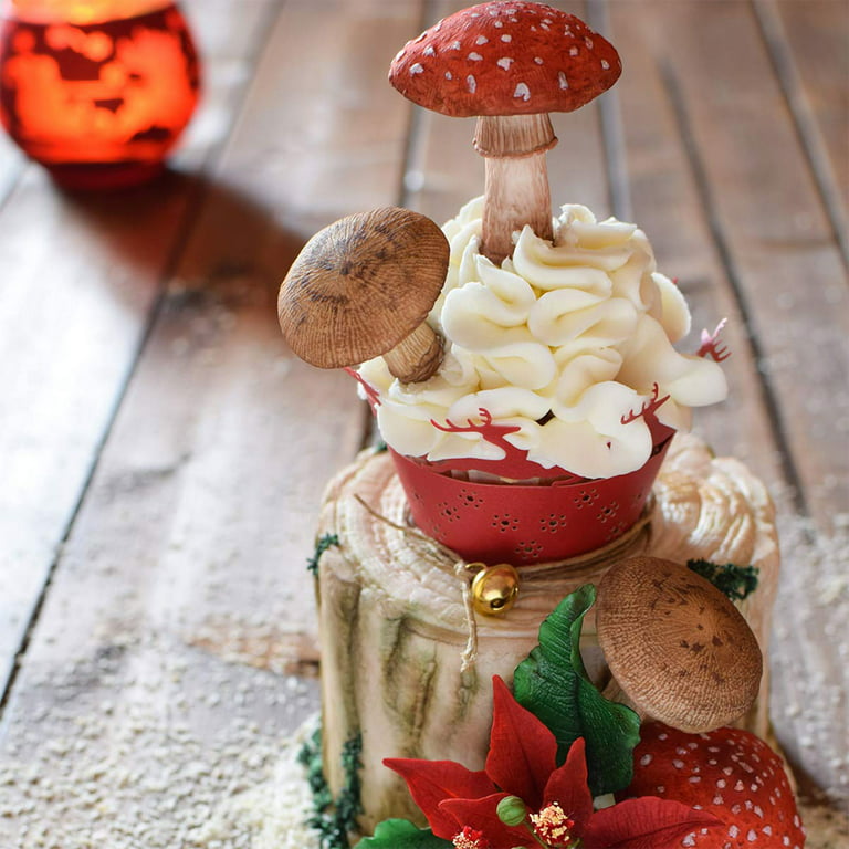 Aouke Mushroom Silicone Mold Kitchen DIY Cake Baking Decoration Fudge  Pudding Chocolate Mold Forest Mushroom Shape