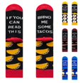 thumbnail image 5 of TINYSOME Men Women If You Can Read This Crew Socks Funny Saying Bring Me Tacos Bacon Eggs Hamburger Beer Letters Novelty Cotton Hosiery Gifts, 5 of 15