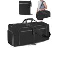 thumbnail image 2 of Gustave 85L Travel Duffle Bag Large Gym Bag with Shoe Compartment, Foldable Heavy Duty Weekender Overnight Bag Carry on for Men Women "Black", 2 of 10