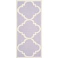 thumbnail image 3 of SAFAVIEH Cambridge Justine Geometric Quatrefoil Wool Runner Rug, Lavender/Ivory, 2'6" x 6', 3 of 8
