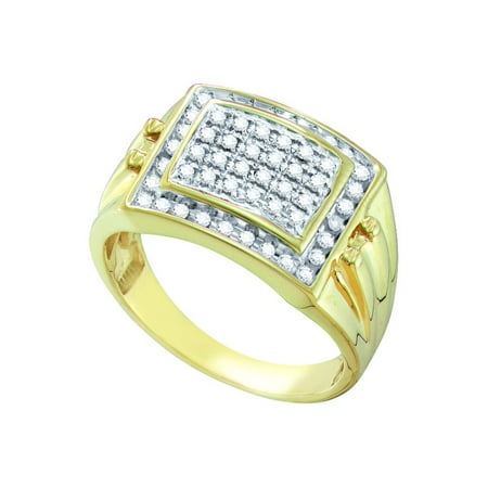 10K Yellow Gold 0.50ctw Channel Set Diamond Mens Wedding Band Anniversary Ring