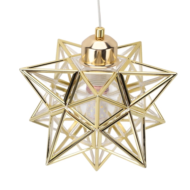 Luz De Colgante De Estrella De Moravian, Luz De Techo Estrella, Lámpara Colgante De Estrellas Con Bombilla E26 De Temperatura De 3 Colores Ajustable, Para Sala De Estar De