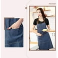 thumbnail image 4 of Delantal vaquero, delantal con pechera ajustable unisex con 3 bolsillos, delantal de cocina, delantal de cocina, delantales para mujeres y hombres, para cocina, restaurante, cafetería, 4 of 7