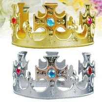 FRCOLOR 2Pcs Prince Crown Birthday Tiara Hats Kids Party Supplies Decoration