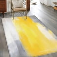 thumbnail image 2 of 3'x5' Area Rugs, Yellow Gray Indoor Outdoor Area Rug for Living Room Bedroom, Contemporary Oil Painted Abstract Art Washable Bathroom Rugs Kitchen Floor Carpet Mats Home Decor Aesthetic, 2 of 8