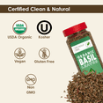 thumbnail image 3 of Organic Basil Leaves 4.23 oz – Dried Basil Seasoning with Fresh Flavor – USDA Organic, Kosher, Gluten Free – The Holly Tree, 3 of 9