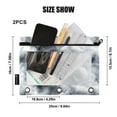 thumbnail image 3 of 2 Pack Pencil Pouch for 3 Ring Binder Smooth Zipper Folders with Pockets Clear Window Pencil Case Rolling Cloud Marble, 3 of 6