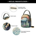 thumbnail image 4 of FORMRS Crossbody Bag for Women Quilted Travel Shoulder Cell Phone Purse with Chain Strap Handbag, Floral Mountain, 4 of 7