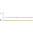 thumbnail image 4 of Floreo 10k Yellow Gold 2.5mm Hollow Cuban Curb Link Chain Necklace - 18 inch, 4 of 5