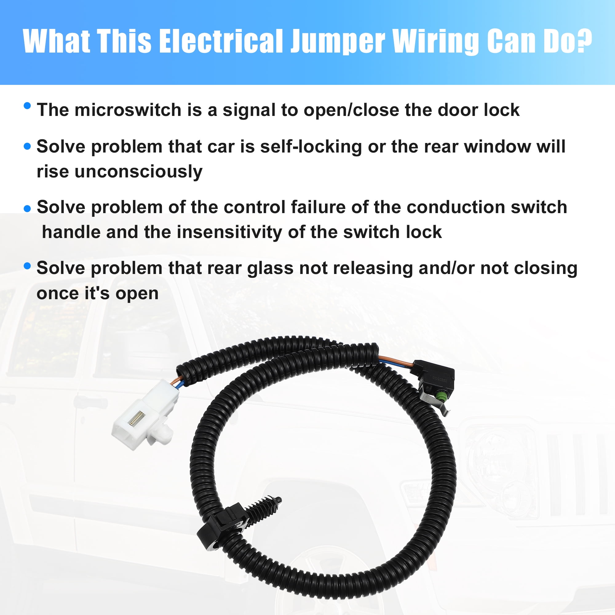 Unique Bargains Rear Liftgate Tailgate Wiring Micro Switch for Jeep Liberty 2004-2007 5143017AA Electrical Jumper Wiring