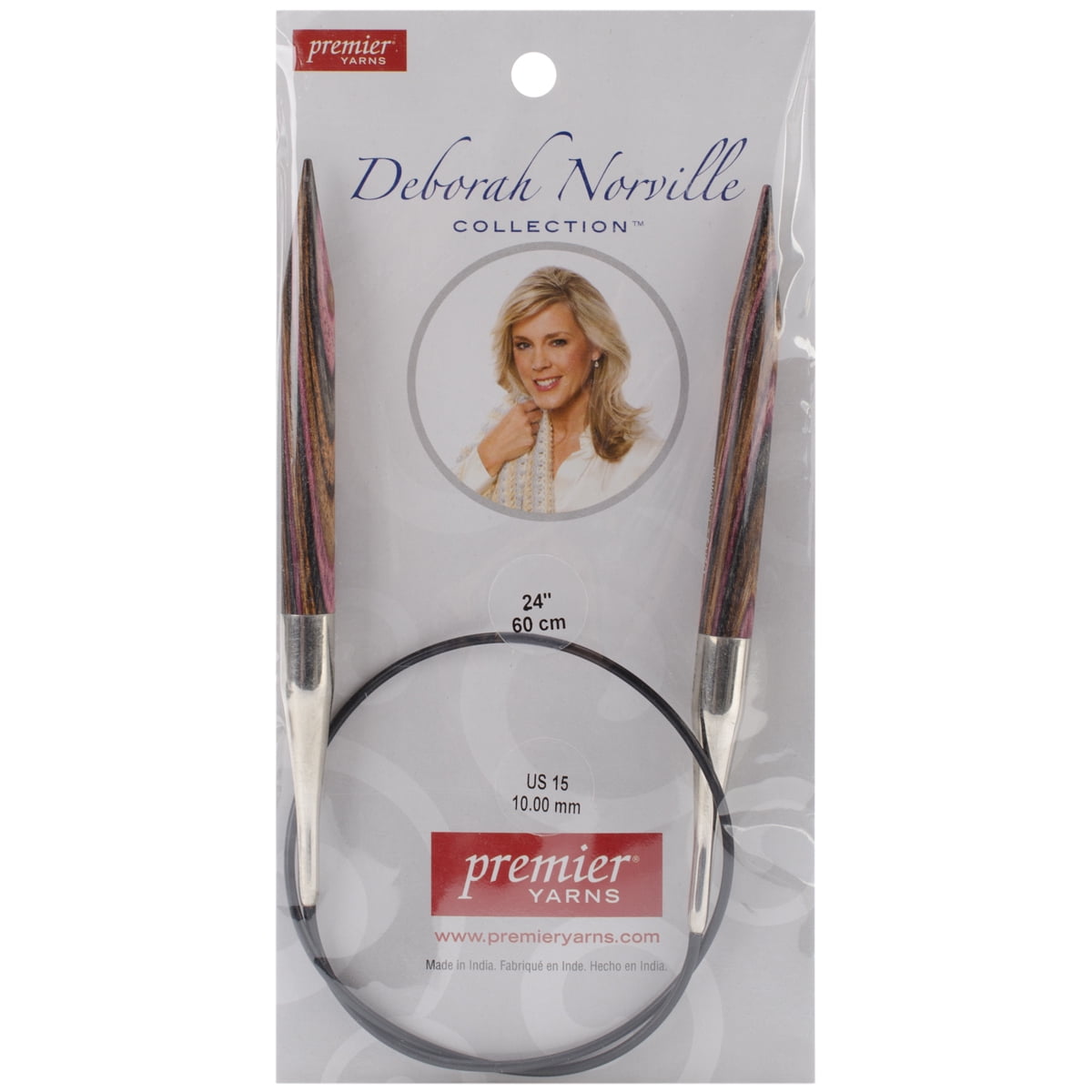 Deborah Norville Fixed Circular Knitting Needles 24"Size 15/10mm