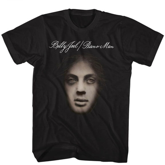 Billy Joel Piano Man Album Cover Black Adult T-Shirt 2Xl