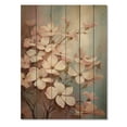 thumbnail image 3 of Designart "White Dogwood expression IV" Floral & Botanical Print on Natural Pine Wood, 3 of 5