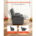thumbnail image 2 of VEVOR Fauteuil Inclinable pour Enfants Fauteuil Inclinable pour Tout-Petits avec Porte-Gobelets et Poches (Gris), 2 of 9