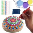 thumbnail image 3 of Mandala Dotting Tools Mandala Painting Stencil Kits Brushes Paint Tray for Painting Rocks Coloring Drawing and Drafting Supplies, 3 of 7